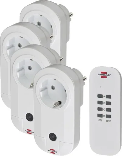 Funkschaltset 1000W RC CE1 4001 4x IP20 Empfänger, 1x Handsender