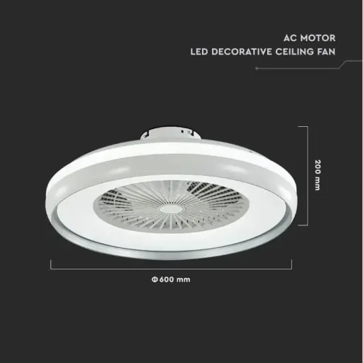 VT-5022 Design-Deckenventilator mit Beleuchtung - CCT - Fernbedienung