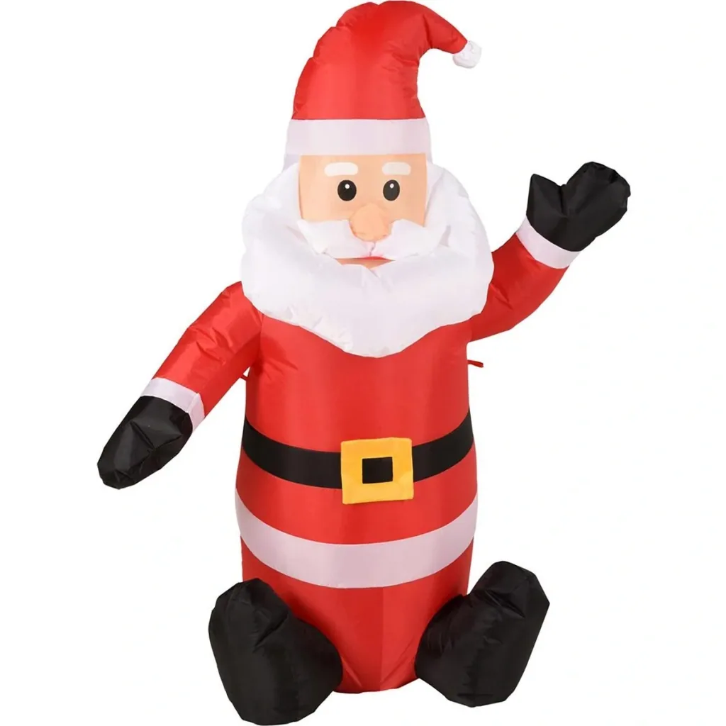 Aufblasbarer LED-Weihnachtsmann - 120 cm - für den Innen- und Außenbereich