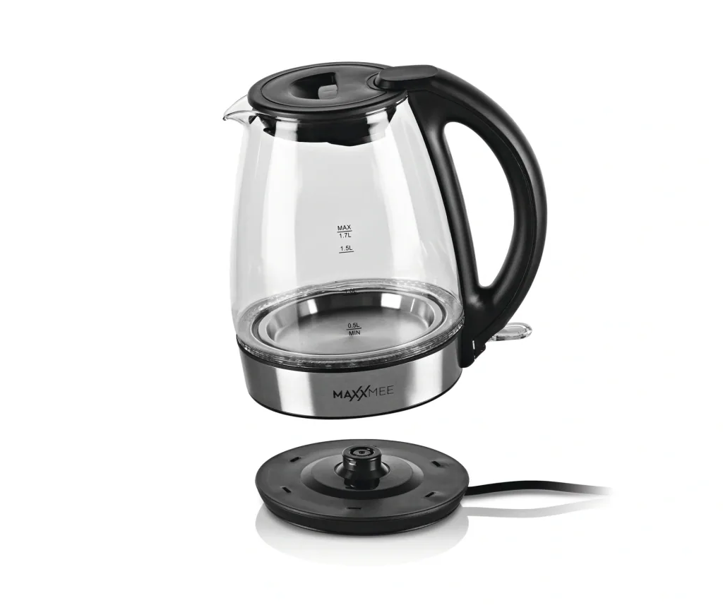 Glas-Wasserkocher LED blau 2200 Watt, 1,7 L
