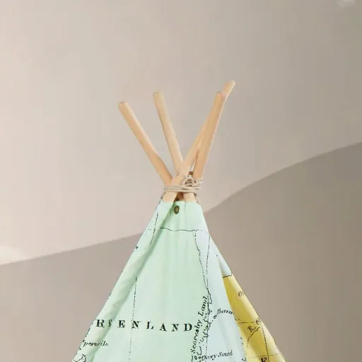 Weltkarte Tipi Zelt Multi farben