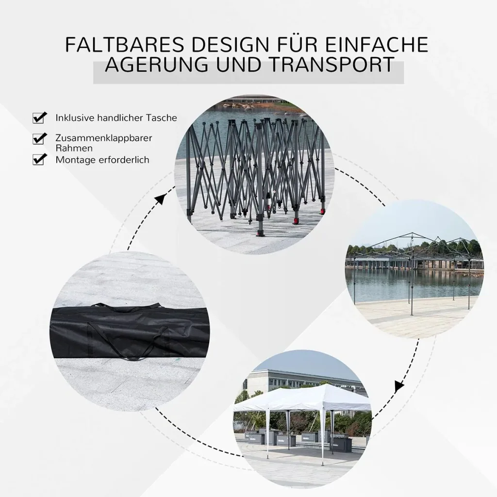 Pop-Up-Pavillon zusammenfaltbar dunkelblau