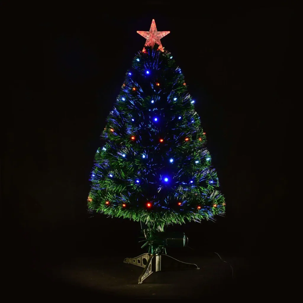 Weihnachtsbaum Tannenbaum 90 LEDs Stern Grün 48x90cm