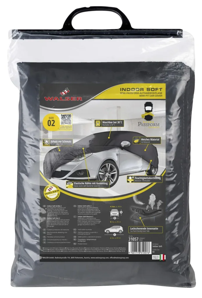 Autoabdeckplane indoor soft - Größe 2 - 401x455x140cm - PES - Elasthan