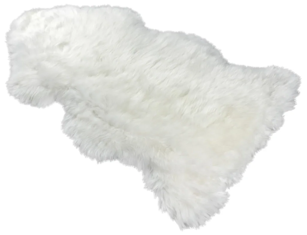 Lammfell in Tierform Beal, weiß, 100-105 cm lang