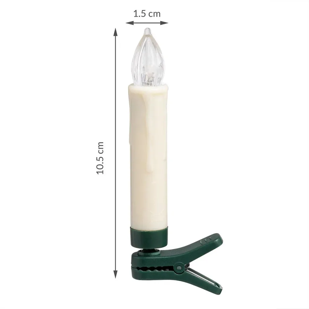 LED-Weihnachtsbaumbeleuchtung - Christbaumschmuck - Kerzen - 30er Set Warm White mit Fernbedienung