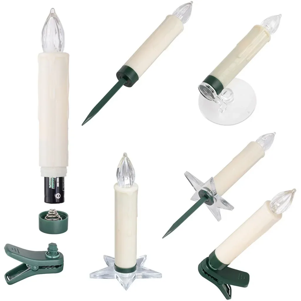 LED-Weihnachtsbaumbeleuchtung - Christbaumschmuck - Kerzen - 30er Set Warm White mit Fernbedienung