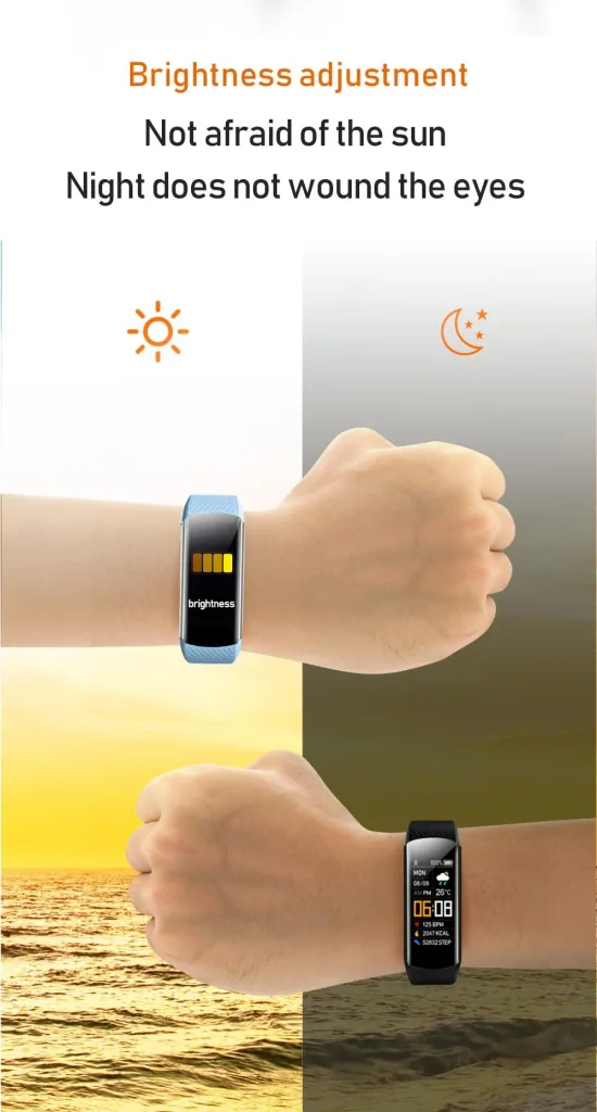 Fitnessarmband mit Herzsensor und Blutdrucksensor