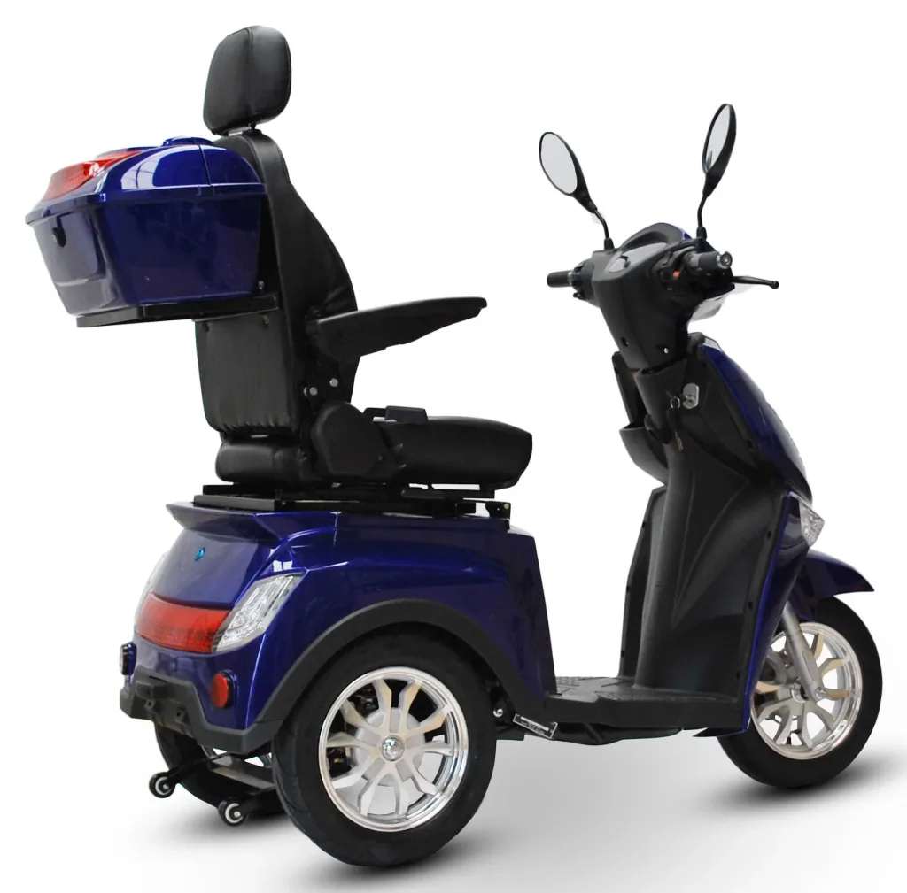 Elektromobil blau - herausnehmbarer Li-Io Akku 20 Ah - 25 km/h - 1000 Watt Seniorenmobil