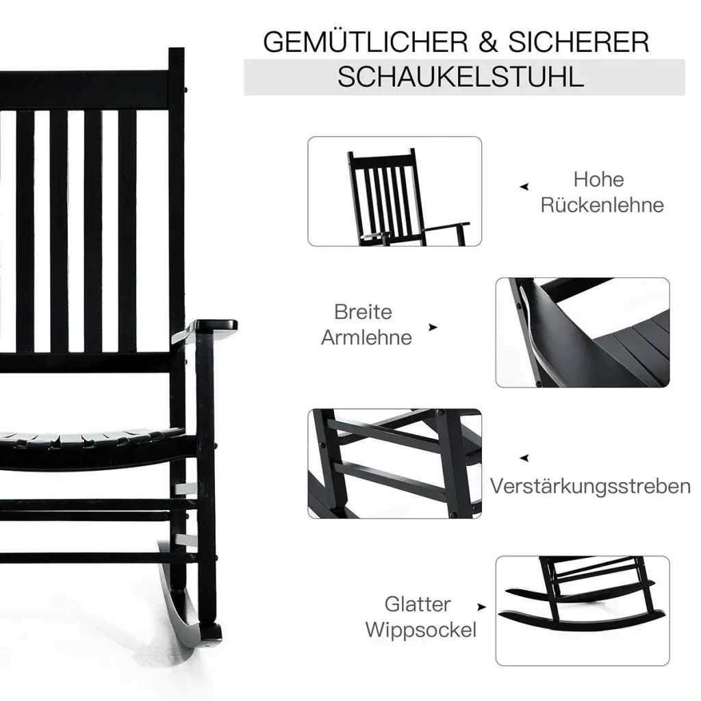 Schaukelstuhl mit Armlehne