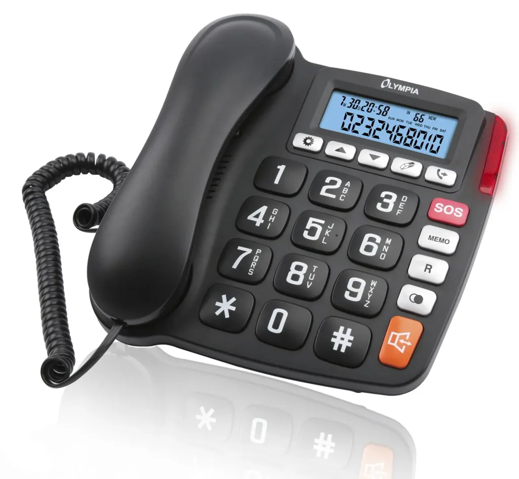 Großtastentelefon mit extra großen Tasten und LCD Display