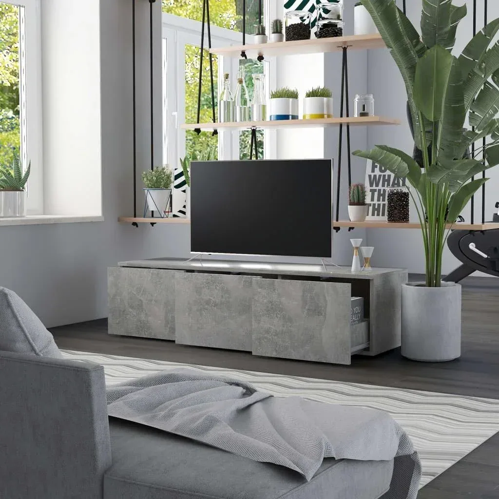 TV-Schrank 120x34x30 cm Spanplatte betongrau
