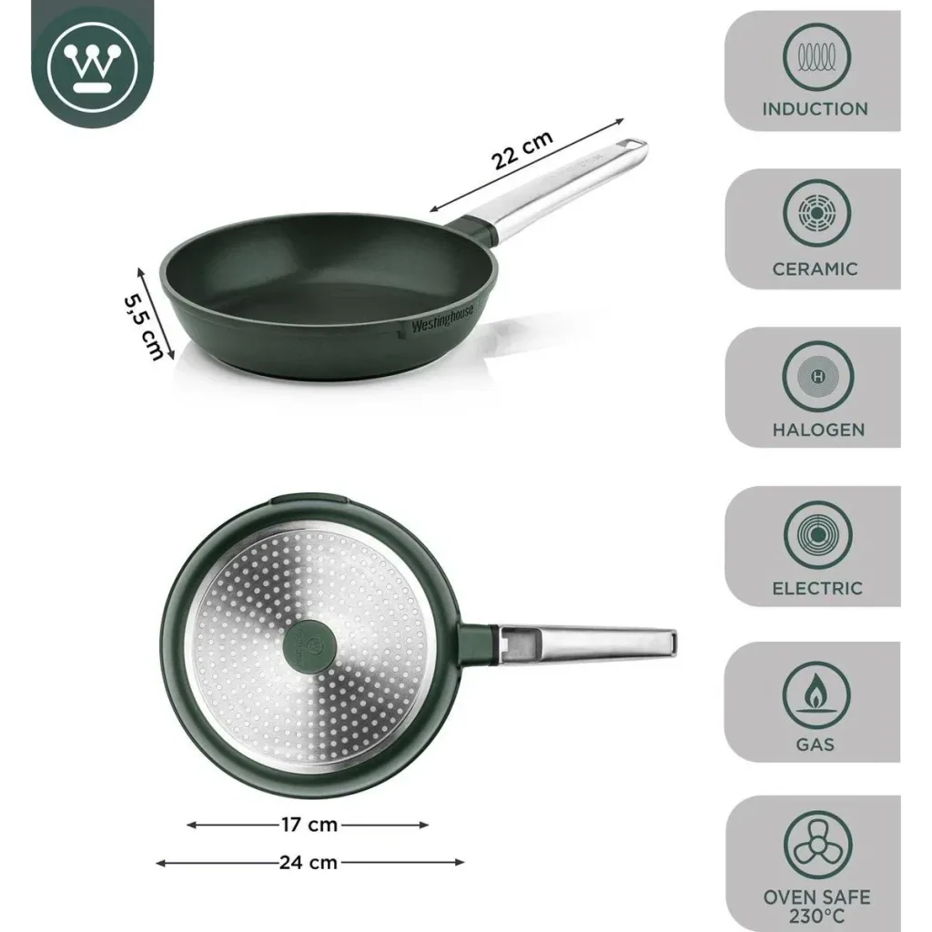 Performance Series Bratpfanne - Backofen geeignet - 24 cm - Grün