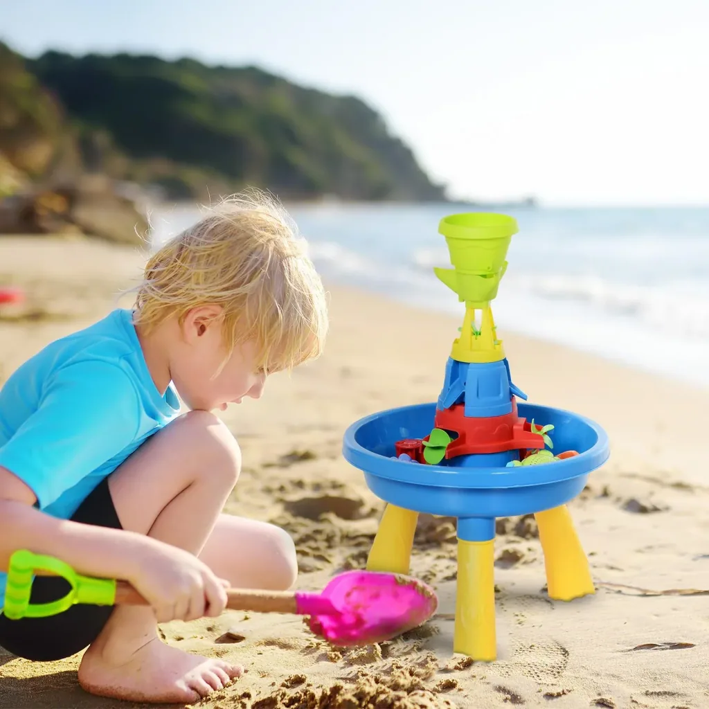 Kinder Sandkastentisch mit 21-tlg, Zubehör
