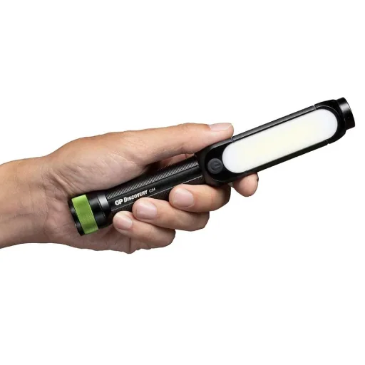 DISCOVERY Clip Arbeitsleuchte mit seitlicher COB Lichtleiste, Magnetbefestigung, 4 Leuchtmodi 550 Lumen, IPX4