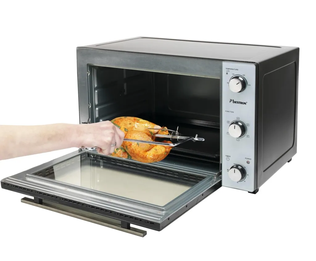 Grill-Backofen mit Drehspieß, Umluftfunktion, 55 Liter, 2000 Watt