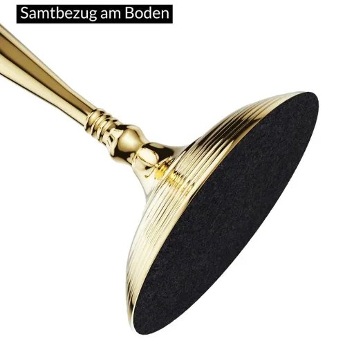 Kerzenleuchter gold glänzend aus Aluminium 60cm 5-armig