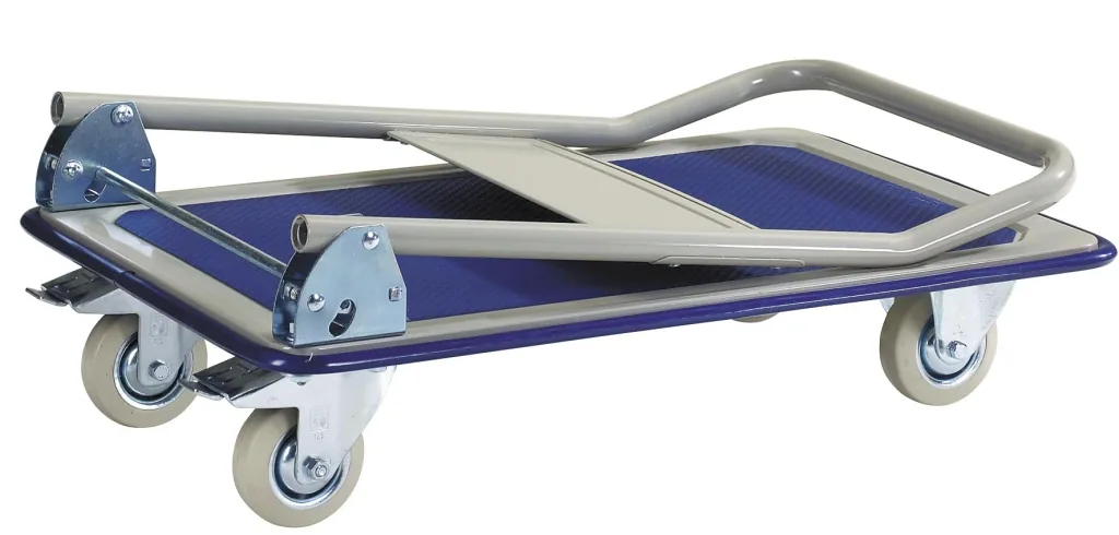 Schiebegriffwagen mit Stahlplattform Ladefläche 740 x 480 mm