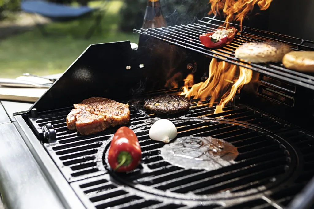 Gas- & Holzkohlegrill, Triton 4.1 coaL, 4 einstellbare Brenner