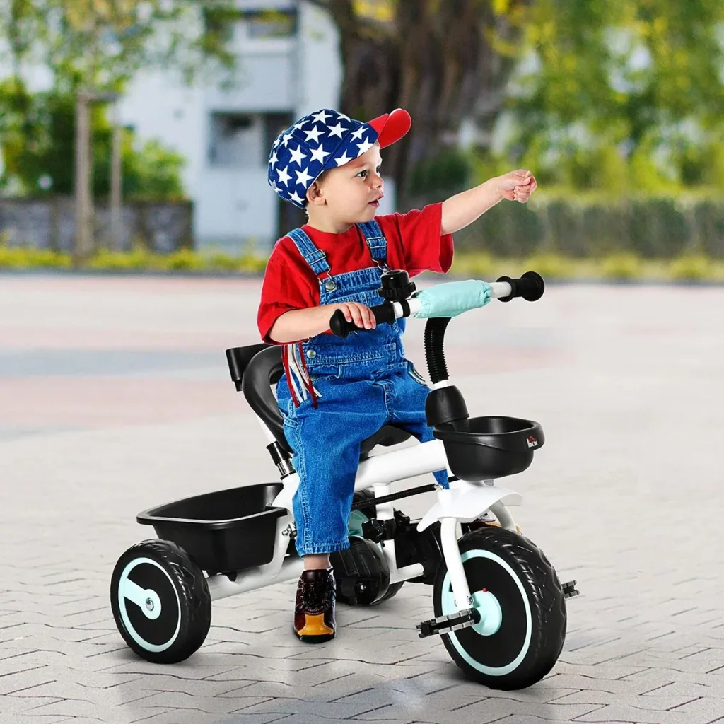 2 in 1 Dreirad Kinderwagen 100 cm x 48 cm x 106 cm