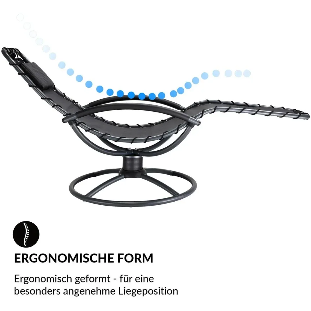 Entspannungsliege Eve mit Schaukelfunktion anthrazit