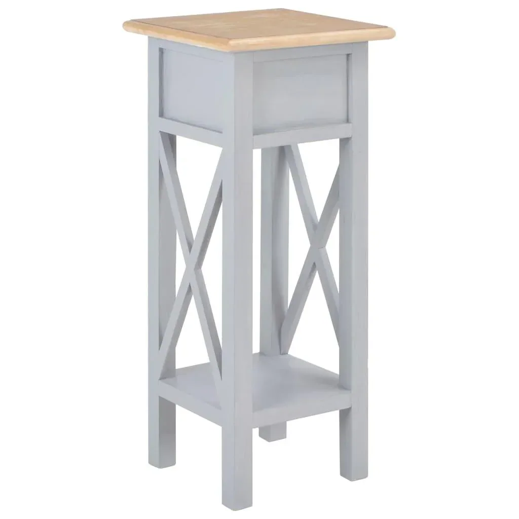Beistelltisch 27x27x65,5 cm Holz grau