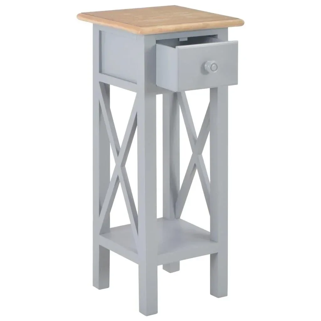 Beistelltisch 27x27x65,5 cm Holz grau