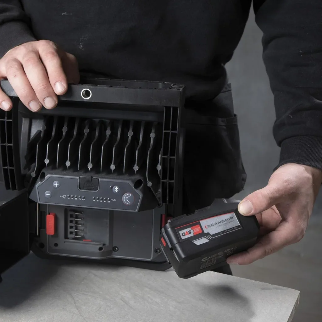 Handflutlichtstrahler NOVA 10 CAS + Scangrip CAS Netzgerät + abnehmbarem Diffuser L
