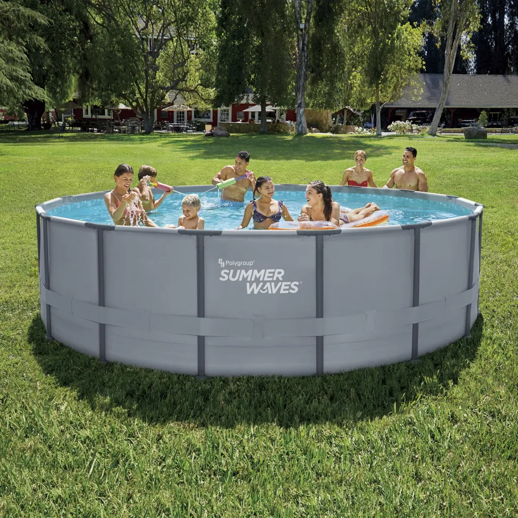 Summer Waves Elite Frame Pool Ø488 x 122 cm anthrazit