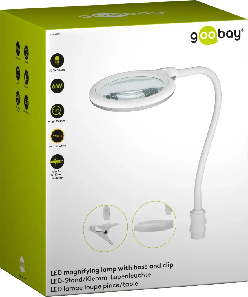 LED Stand/Klemm-Lupenleuchte, 6 W