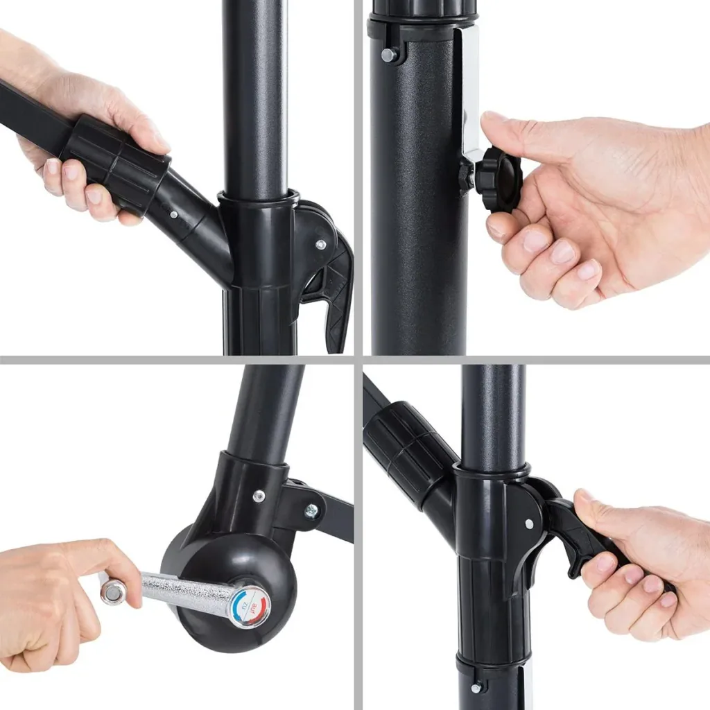 Sonnenschirm Aluminium Ø 300cm Creme mit UV-Schutz 40+
