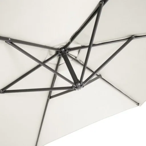 Sonnenschirm Aluminium Ø 300cm Creme mit UV-Schutz 40+