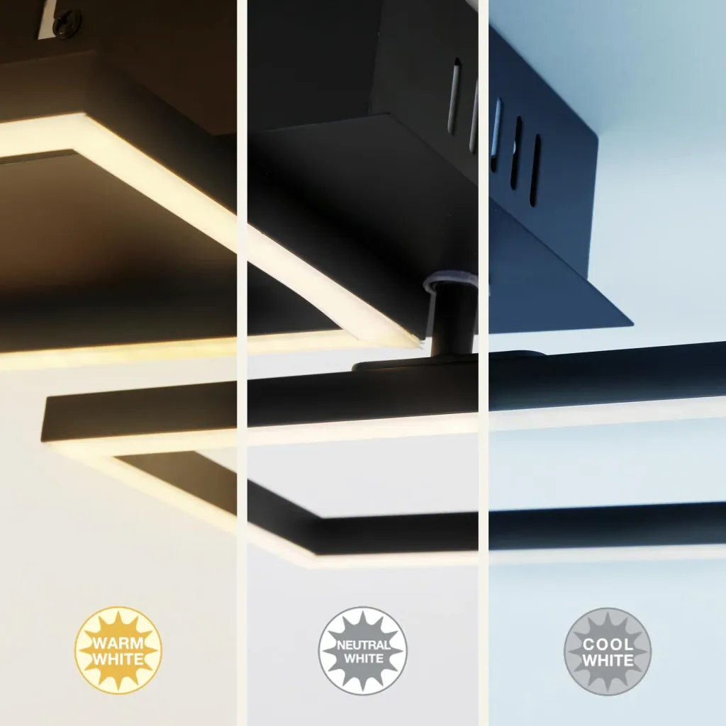 LED Wand- und Deckenleuchte, 110 cm, CCT, 4400 Lumen, 40 Watt, schwarz