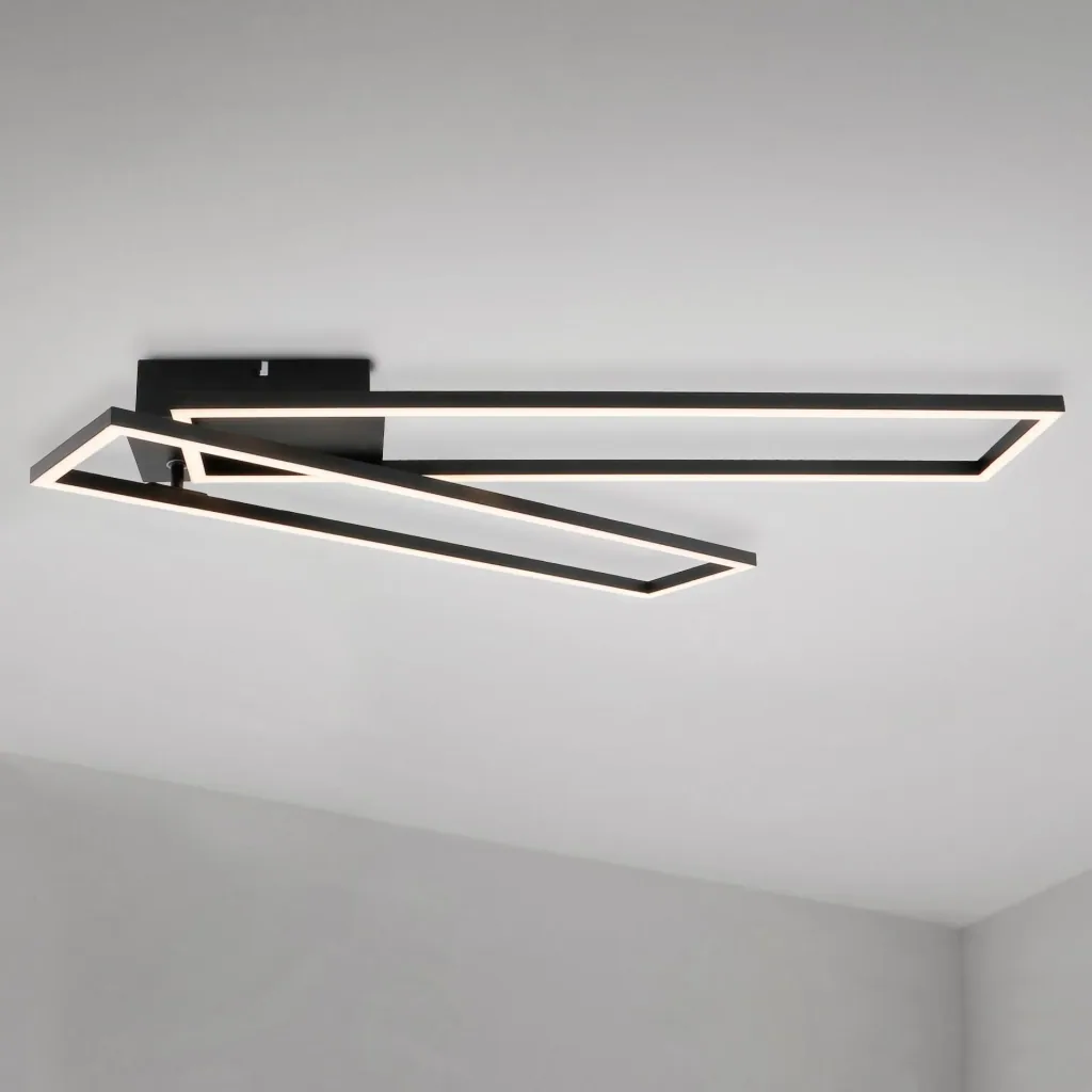 LED Wand- und Deckenleuchte, 110 cm, CCT, 4400 Lumen, 40 Watt, schwarz