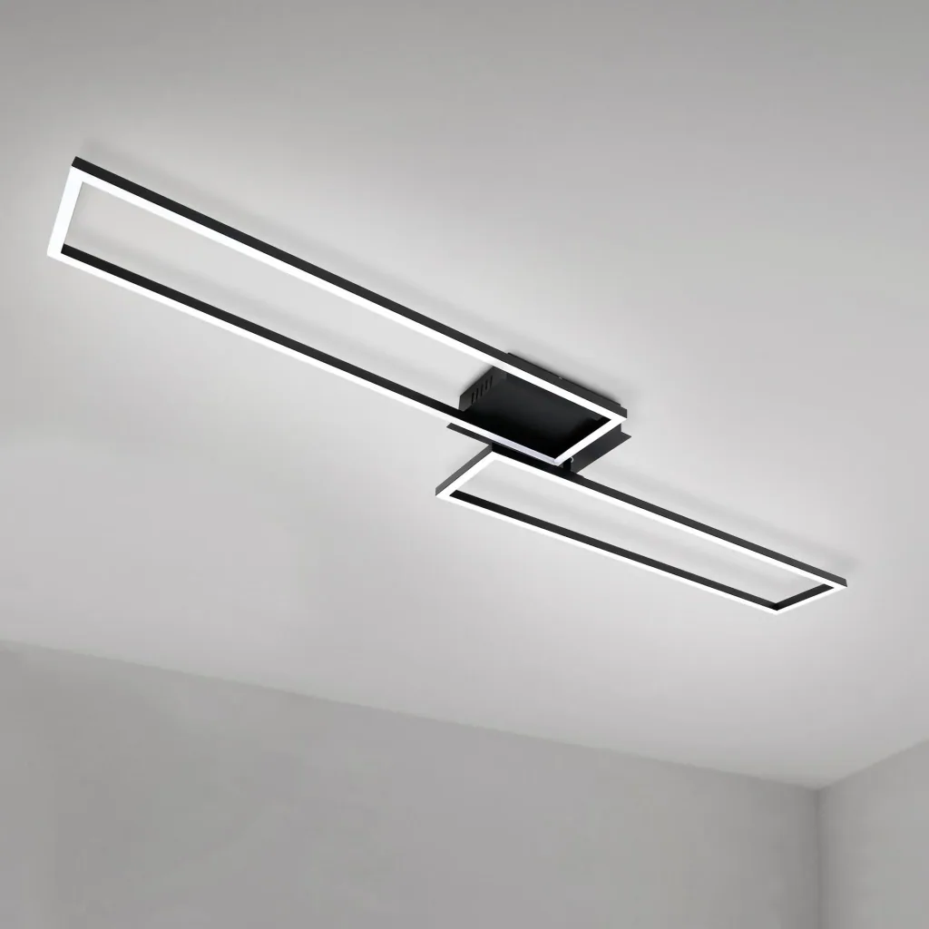 LED Wand- und Deckenleuchte, 110 cm, CCT, 4400 Lumen, 40 Watt, schwarz