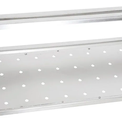 Küchenregal Standregal Wandregale 2 Ablagen mit 6 Haken Multifunktions Edelstahl Silber L50 x B22 x H42cm
