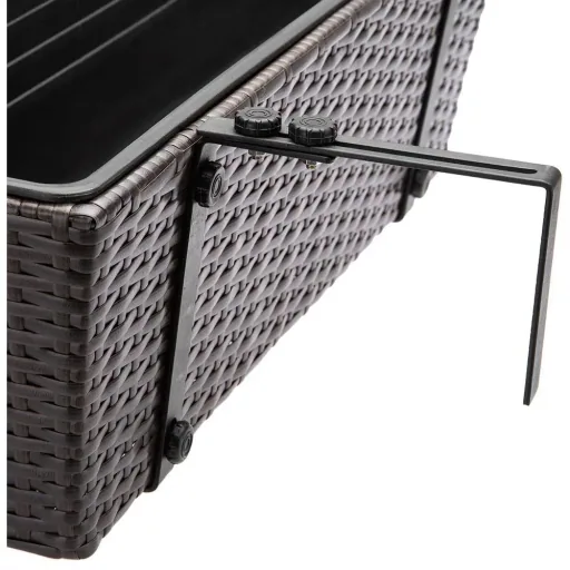 Polyrattan Pflanzgefäß - 2er Set - Braun