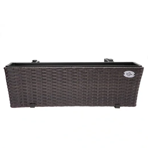 Polyrattan Pflanzgefäß - 2er Set - Braun