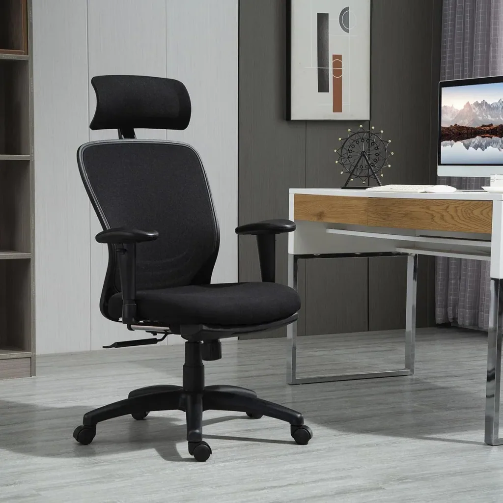 Bürostuhl Schreibtischstuhl Computerstuhl PC Stuhl Home-Office-Stuhl mit Wippenfunktion Kopflehne Fußstütze höhenverstel