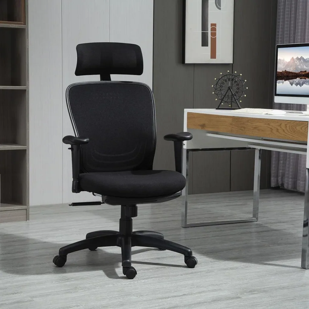 Bürostuhl Schreibtischstuhl Computerstuhl PC Stuhl Home-Office-Stuhl mit Wippenfunktion Kopflehne Fußstütze höhenverstel