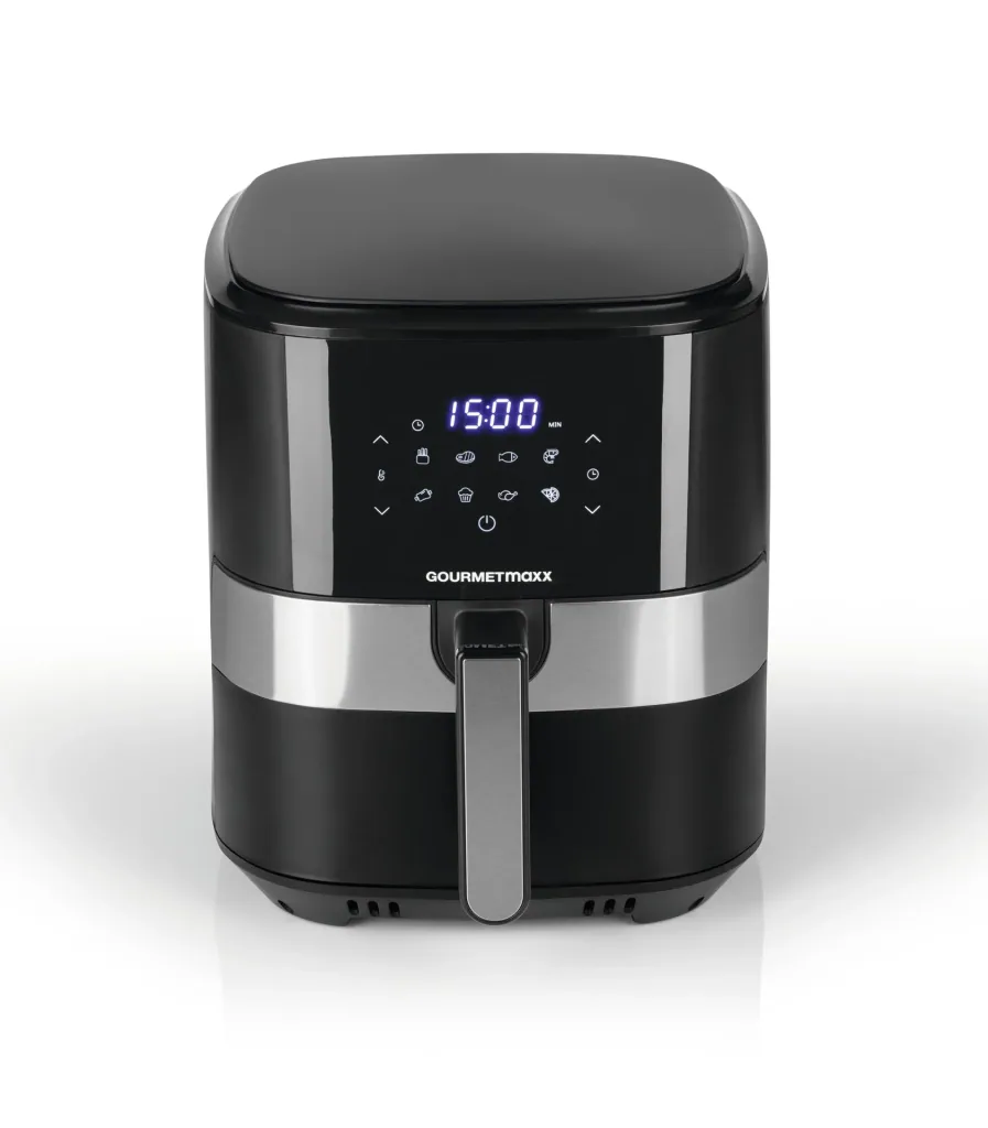Heißluft-Fritteuse Digital, 6,2 Liter, 1500 Watt, Schwarz