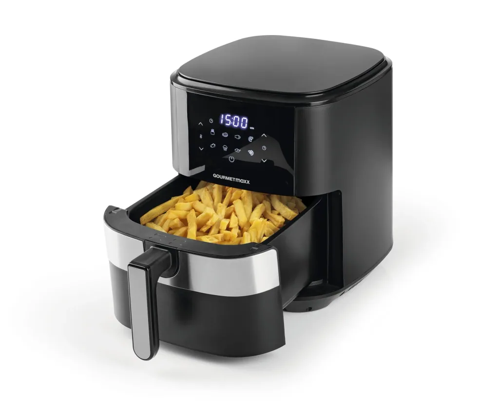 Heißluft-Fritteuse Digital, 6,2 Liter, 1500 Watt, Schwarz