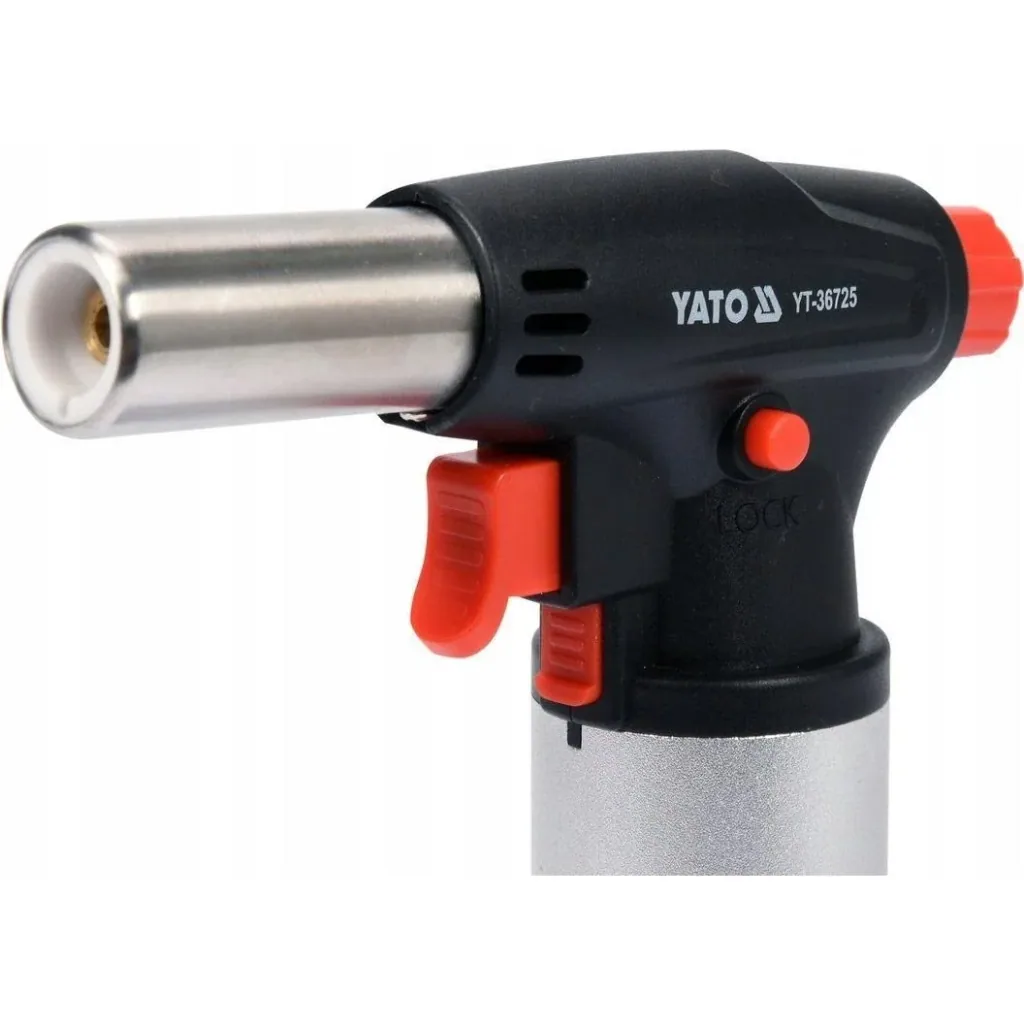Crème brulee Brenner mit Nachfüllgas - mit Piezo-Zündung - 200W - mit Sperrfunktion