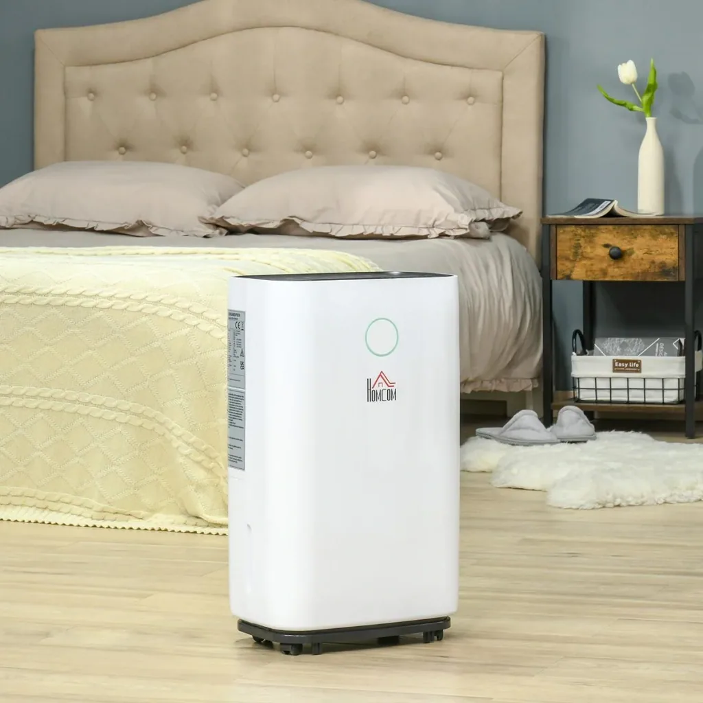 Luftentfeuchter 16-20 20 L / 24 h 4000 ml mit Rädern ABS weiß 33,5 x 23 x 57 cm