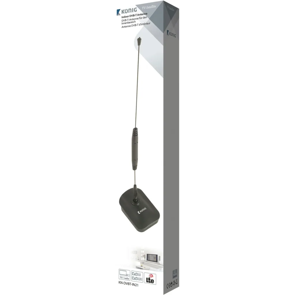 Innen DVB-T/T2 - DAB+ UKW Antenne 7 dB FM / VHF / UHF