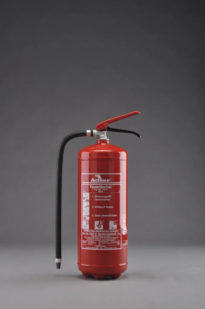Feuerlöscher PDE 6,6 kg, Pulverlöscher, 34A, 183B,C, frostsicher