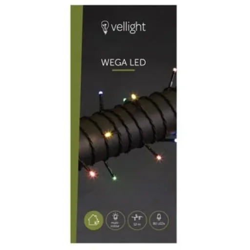Vellight Weihnachtsbeleuchtung - 12m - 80 LEDs - Mehrfarbig - Innen & Außen