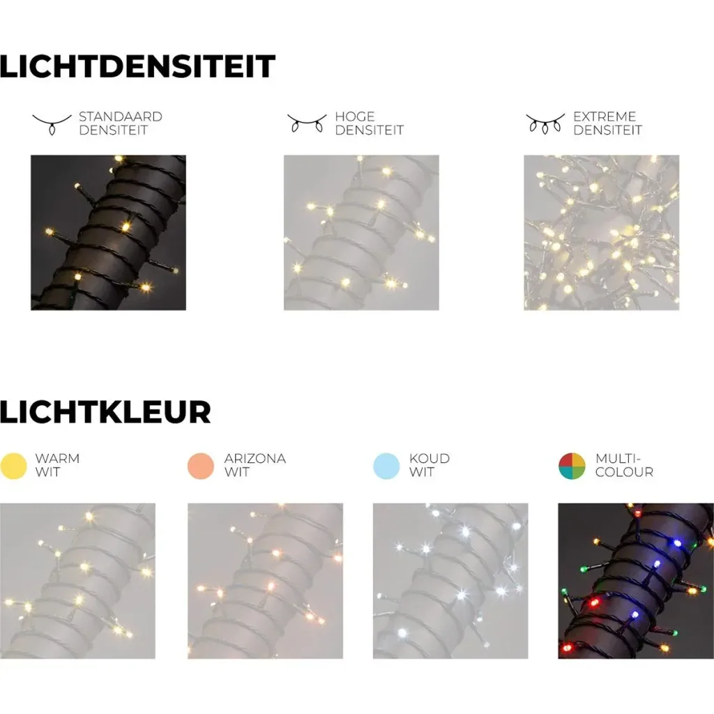 Vellight Weihnachtsbeleuchtung - 12m - 80 LEDs - Mehrfarbig - Innen & Außen
