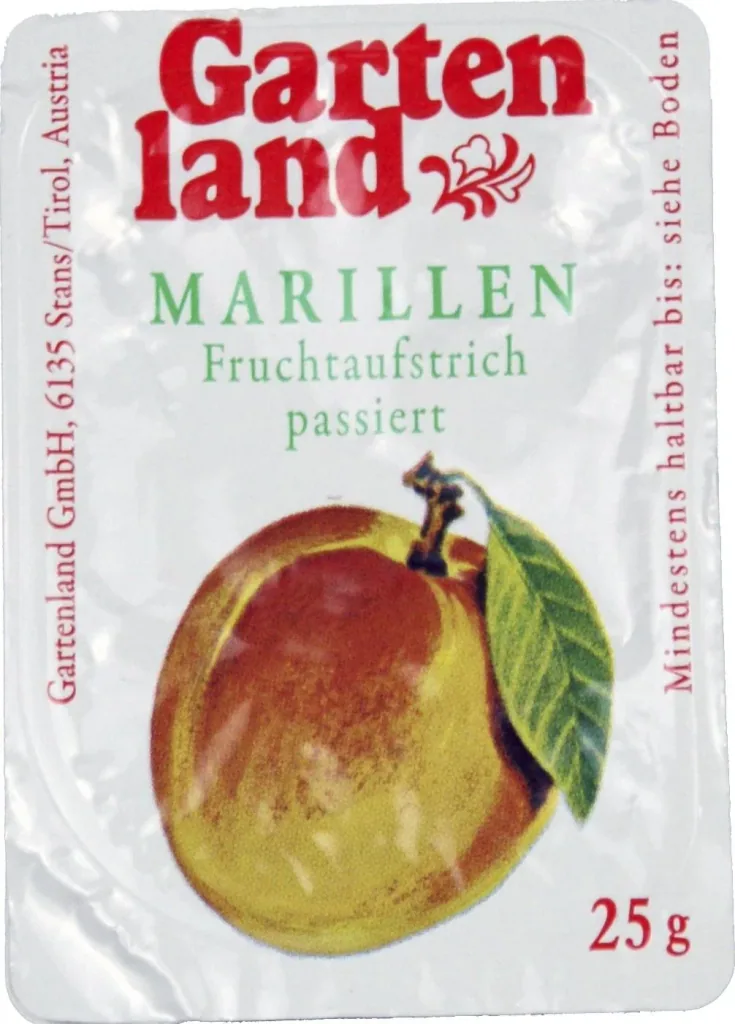 Frühstückskörbchen gefüllt mit Honig und Konfitüre, 30-teilig