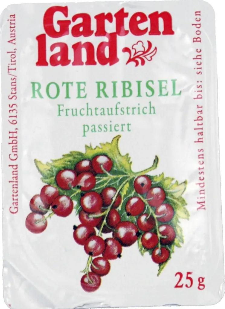 Frühstückskörbchen gefüllt mit Honig und Konfitüre, 30-teilig